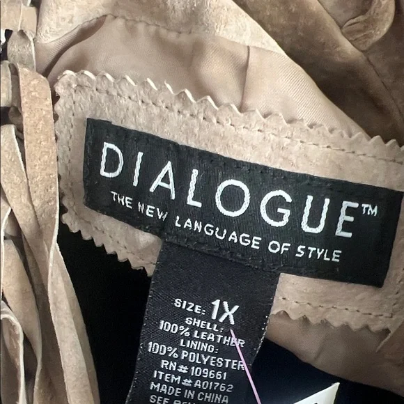 Dialogue Beige Fringe Suede Blazer - Picture 8 of 8